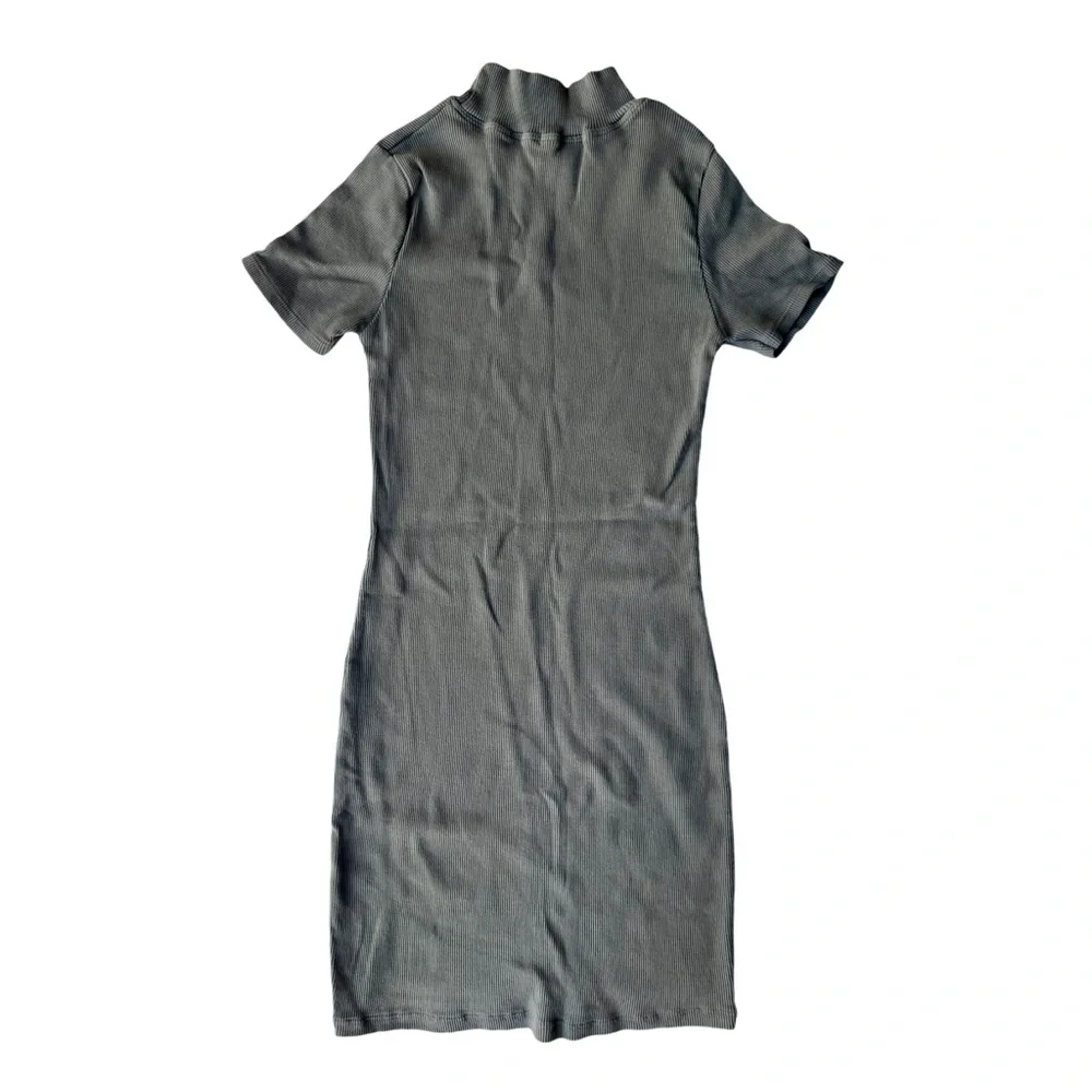 Olive Rib-Knit Dress - Picture 5 of 9